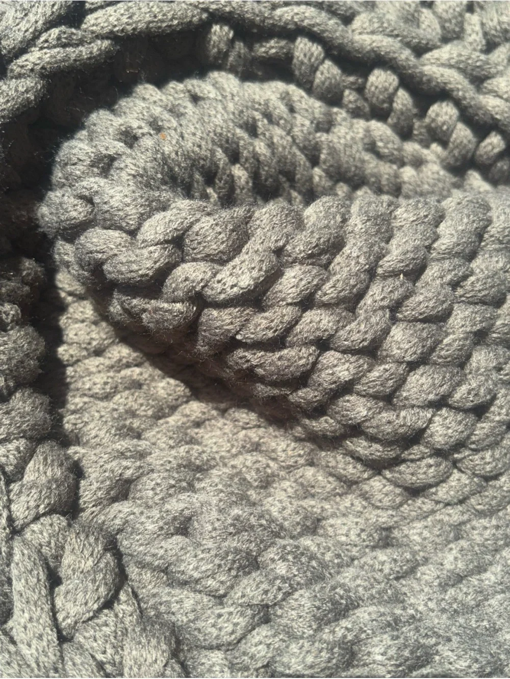 NEW Pottery Barn Colossal Knit Pouf Slipcover 20”x18”  no Insert sage green